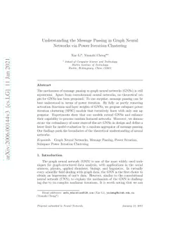 Understanding the Message Passing in Graph Neural Networks via Power
  Iteration Clustering