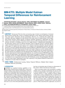 MM-KTD: Multiple Model Kalman Temporal Differences for Reinforcement
  Learning