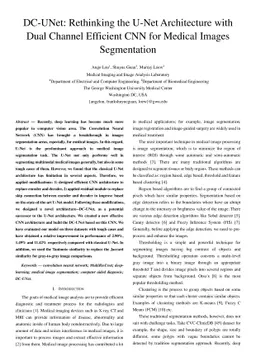 DC-UNet: Rethinking the U-Net Architecture with Dual Channel Efficient
  CNN for Medical Images Segmentation