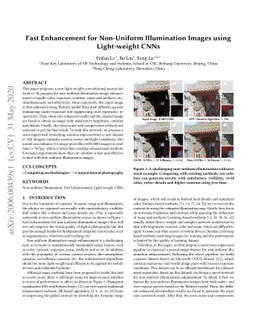 Fast Enhancement for Non-Uniform Illumination Images using Light-weight
  CNNs