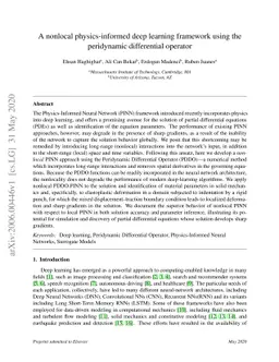 A nonlocal physics-informed deep learning framework using the
  peridynamic differential operator