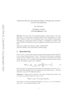 Improved Regret for Zeroth-Order Adversarial Bandit Convex Optimisation