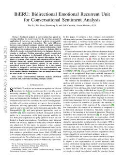 BiERU: Bidirectional Emotional Recurrent Unit for Conversational
  Sentiment Analysis