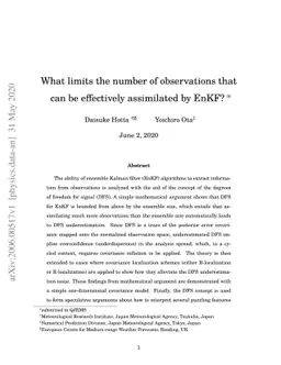 What limits the number of observations that can be effectively
  assimilated by EnKF?