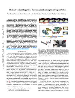 Motion2Vec: Semi-Supervised Representation Learning from Surgical Videos