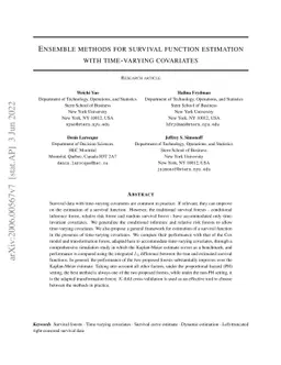 Ensemble methods for survival function estimation with time-varying
  covariates