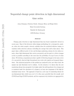 Sequential change point detection in high dimensional time series
