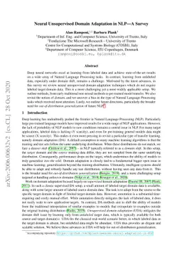 Neural Unsupervised Domain Adaptation in NLP---A Survey