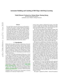 Automatic Building and Labeling of HD Maps with Deep Learning