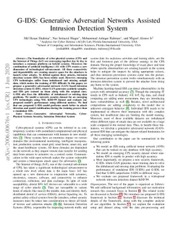 G-IDS: Generative Adversarial Networks Assisted Intrusion Detection
  System