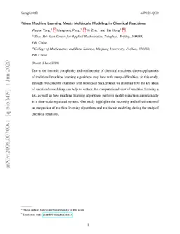 When Machine Learning Meets Multiscale Modeling in Chemical Reactions