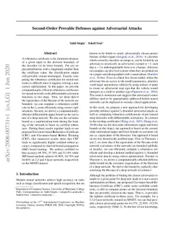 Second-Order Provable Defenses against Adversarial Attacks