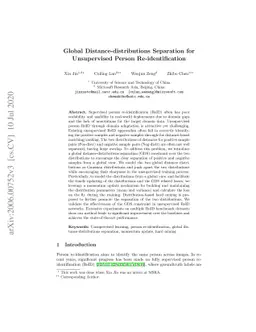 Global Distance-distributions Separation for Unsupervised Person
  Re-identification