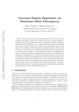 Universal Robust Regression via Maximum Mean Discrepancy