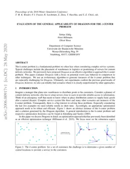 Evaluation of the general applicability of Dragoon for the k-center
  problem