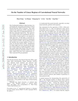 On the Number of Linear Regions of Convolutional Neural Networks