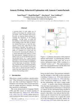 Amnesic Probing: Behavioral Explanation with Amnesic Counterfactuals