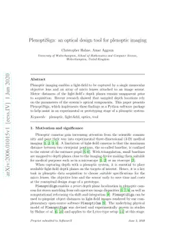 PlenoptiSign: an optical design tool for plenoptic imaging