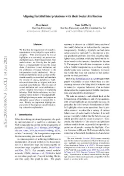 Aligning Faithful Interpretations with their Social Attribution