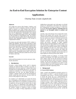 An End-to-End Encryption Solution for Enterprise Content Applications