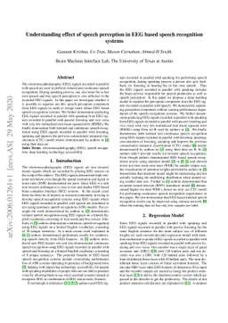 Understanding effect of speech perception in EEG based speech
  recognition systems