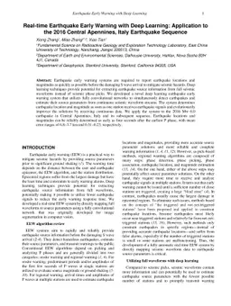 Real-time Earthquake Early Warning with Deep Learning: Application to
  the 2016 Central Apennines, Italy Earthquake Sequence