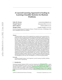 A Layered Learning Approach to Scaling in Learning Classifier Systems
  for Boolean Problems