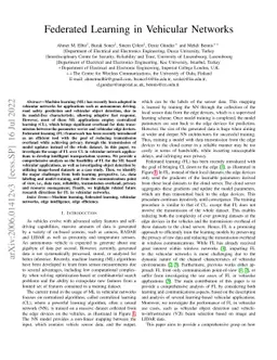 Federated Learning in Vehicular Networks