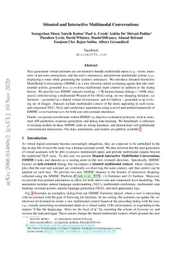 Situated and Interactive Multimodal Conversations