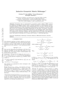 Inductive Geometric Matrix Midranges