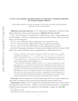 A fast and simple modification of Newton's method helping to avoid
  saddle points
