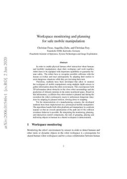 Workspace monitoring and planning for safe mobile manipulation