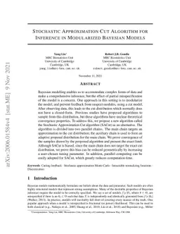 Stochastic Approximation Cut Algorithm for Inference in Modularized
  Bayesian Models