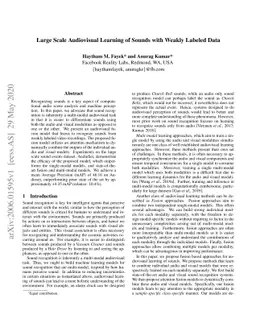 Large Scale Audiovisual Learning of Sounds with Weakly Labeled Data