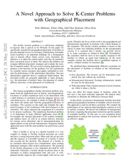 A Novel Approach to Solve K-Center Problems with Geographical Placement
