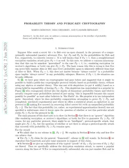 Probability theory and public-key cryptography