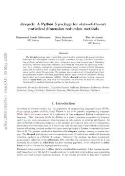 direpack: A Python 3 package for state-of-the-art statistical dimension
  reduction methods