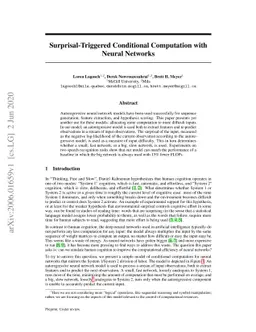 Surprisal-Triggered Conditional Computation with Neural Networks