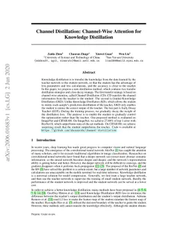 Channel Distillation: Channel-Wise Attention for Knowledge Distillation