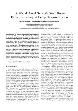 Artificial Neural Network Based Breast Cancer Screening: A Comprehensive
  Review