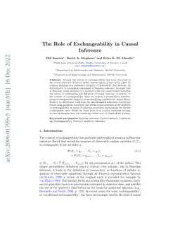 The role of exchangeability in causal inference