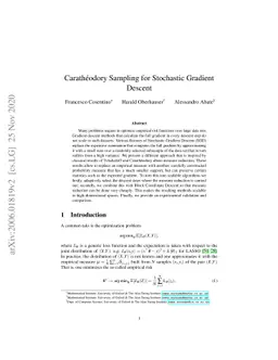 Carathéodory Sampling for Stochastic Gradient Descent