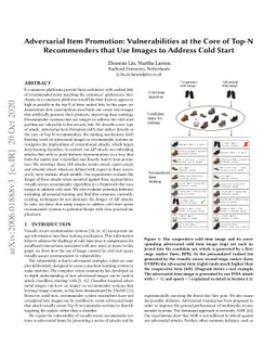 Adversarial Item Promotion: Vulnerabilities at the Core of Top-N
  Recommenders that Use Images to Address Cold Start