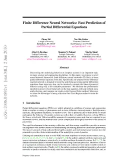 Finite Difference Neural Networks: Fast Prediction of Partial
  Differential Equations