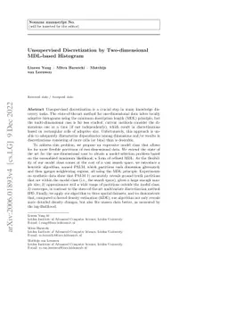 Unsupervised Discretization by Two-dimensional MDL-based Histogram