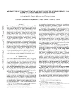 A Dataset of Reverberant Spatial Sound Scenes with Moving Sources for
  Sound Event Localization and Detection