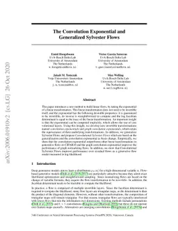 The Convolution Exponential and Generalized Sylvester Flows