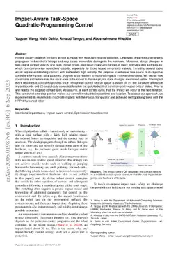 Impact-Aware Task-Space Quadratic-Programming Control