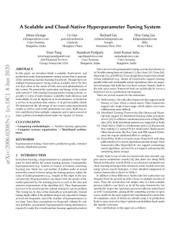 A Scalable and Cloud-Native Hyperparameter Tuning System