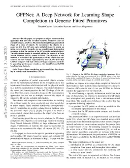 GFPNet: A Deep Network for Learning Shape Completion in Generic Fitted
  Primitives